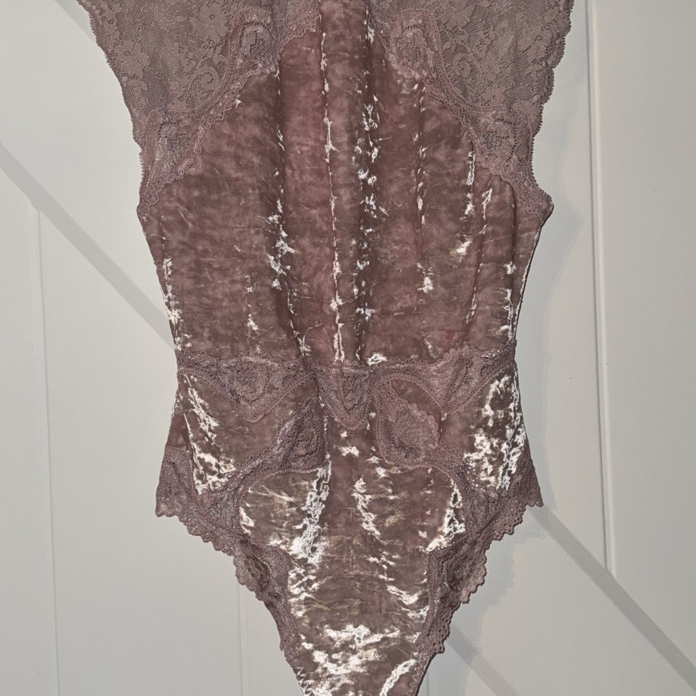 Victoria Secret Lace and Velvet Bodysuit